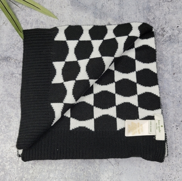 Kate Spade | Signature Black & White Bow Scarf - Picture 5 of 5